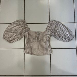 Abercrombie & Fitch Gingham Crop Top